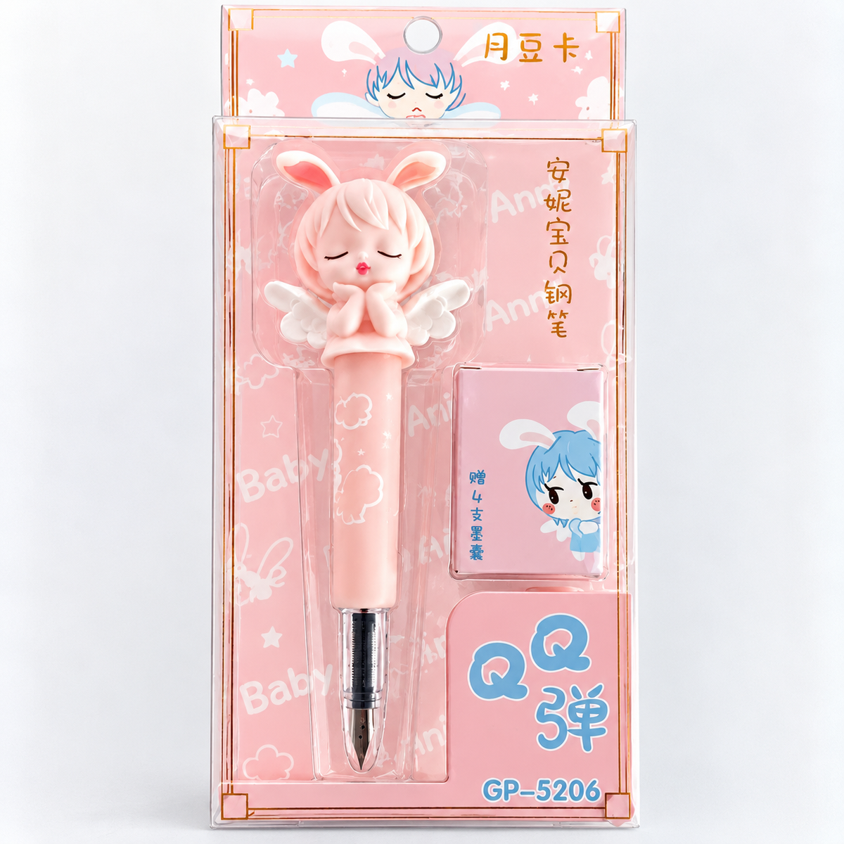 Lapicera Ángel Squishy Kawaii con Repuesto