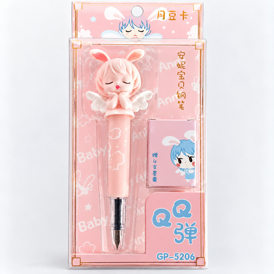 Lapicera Ángel Squishy Kawaii con Repuesto