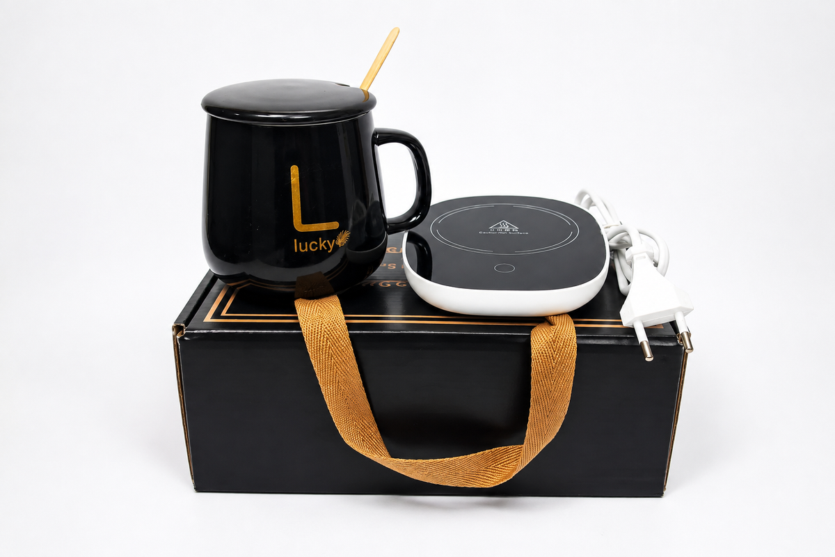 Taza Inteligente con Calentador Eléctrico y Cuchara