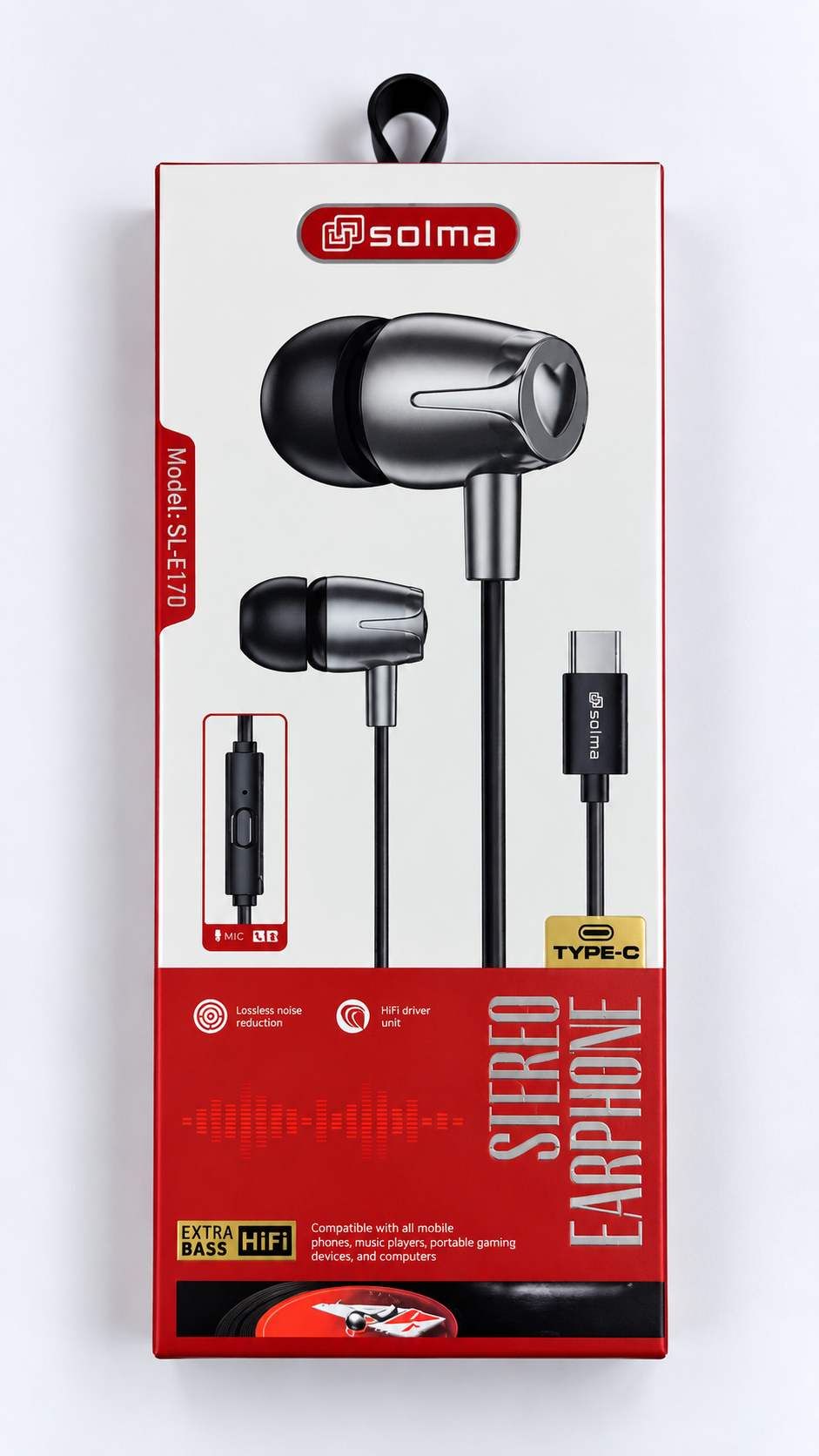 Audífonos Solma SL-E170 Tipo C Extra Bass