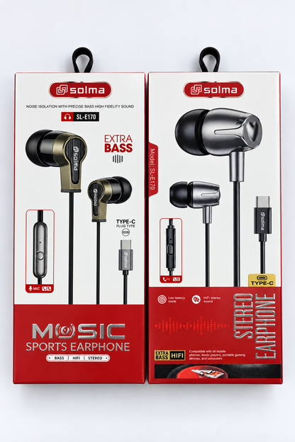 Audífonos Solma SL-E170 Tipo C Extra Bass