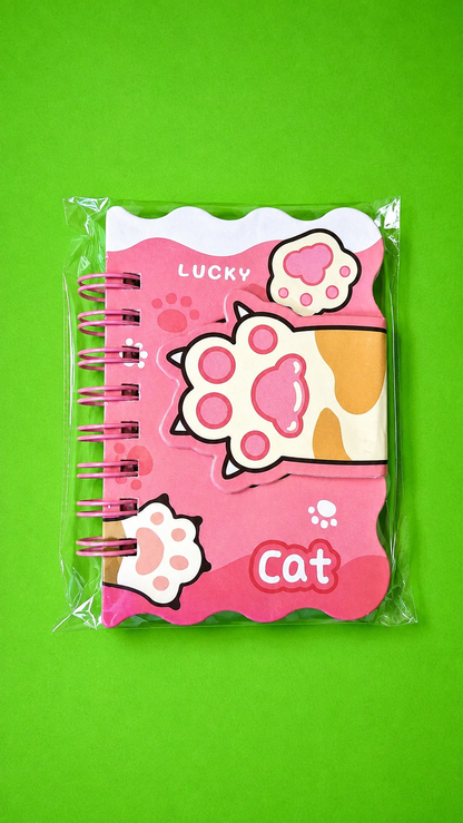 Cuaderno Espiral Gatito Lucky Cute