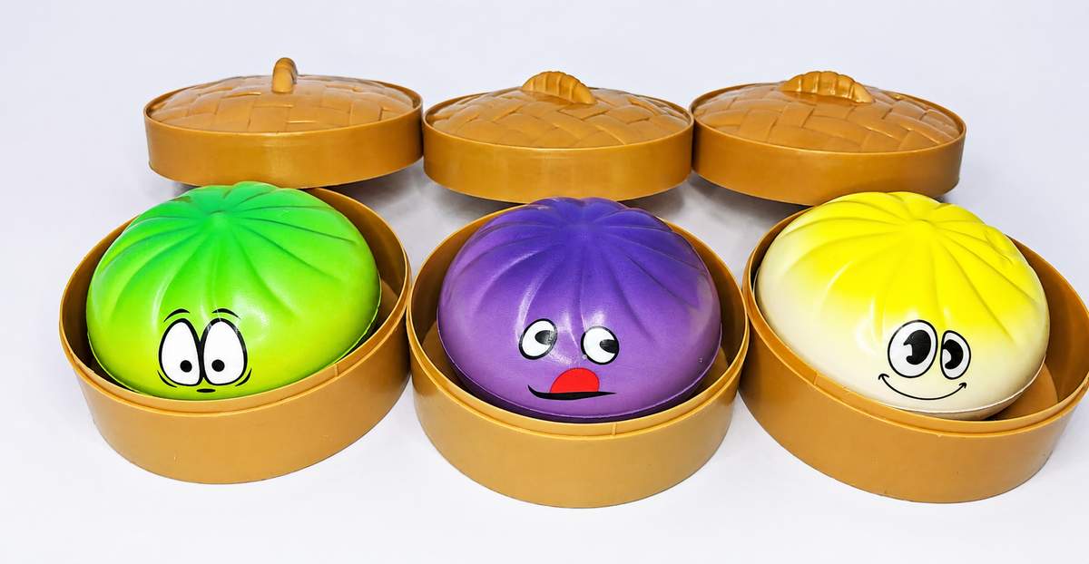Bola Antiestrés Dumpling Squishy con Carita