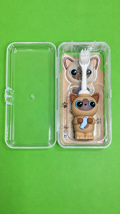 Cepillo Dental Infantil con Estuche 🪥🐱
