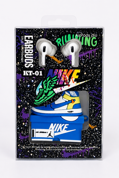 Audífonos Inalámbricos KT-01 con Estuche Diseño Zapatilla
