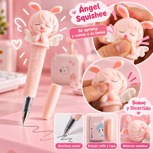 Lapicera Ángel Squishy Kawaii con Repuesto
