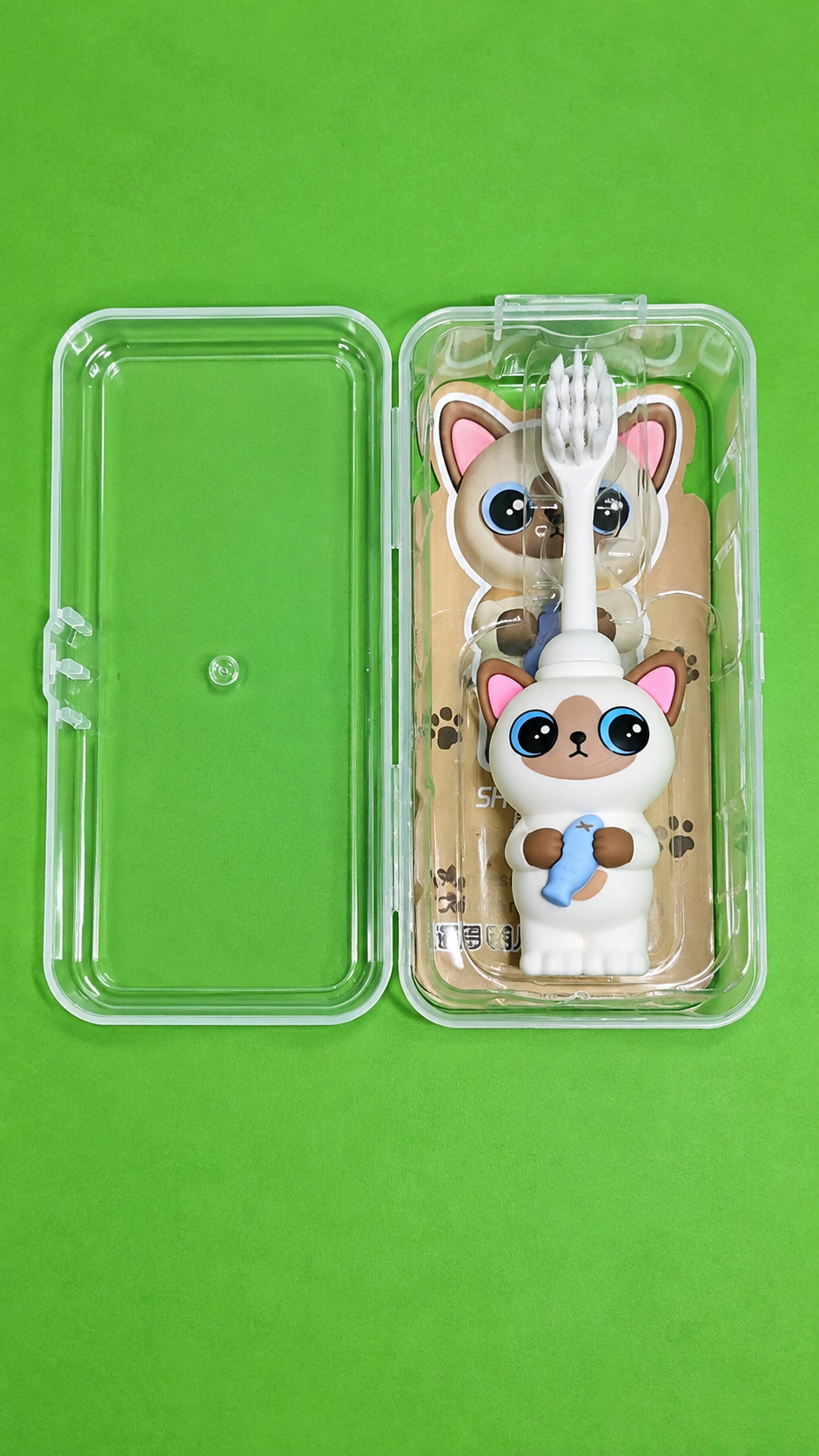 Cepillo Dental Infantil con Estuche 🪥🐱
